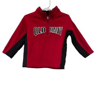 Old Navy Red and Black Half Zip Jacket Size 2T